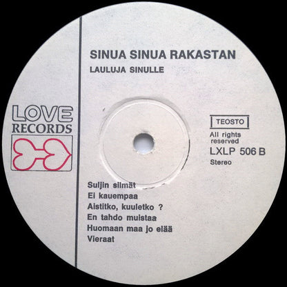 Various : Sinua Sinua Rakastan (LP, Comp, RP)
