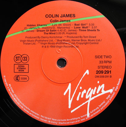 Colin James (2) : Colin James (LP, Album)