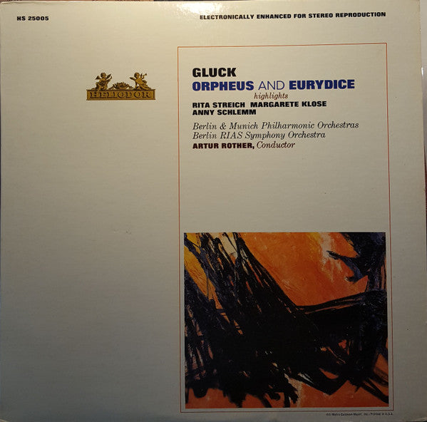 Christoph Willibald Gluck - Rita Streich, Margarete Klose, Anny Schlemm, Berliner Philharmoniker & Münchner Philharmoniker, RIAS Symphonie-Orchester Berlin, Artur Rother : Orpheus And Eurydice (Highlights) (LP, Mono)