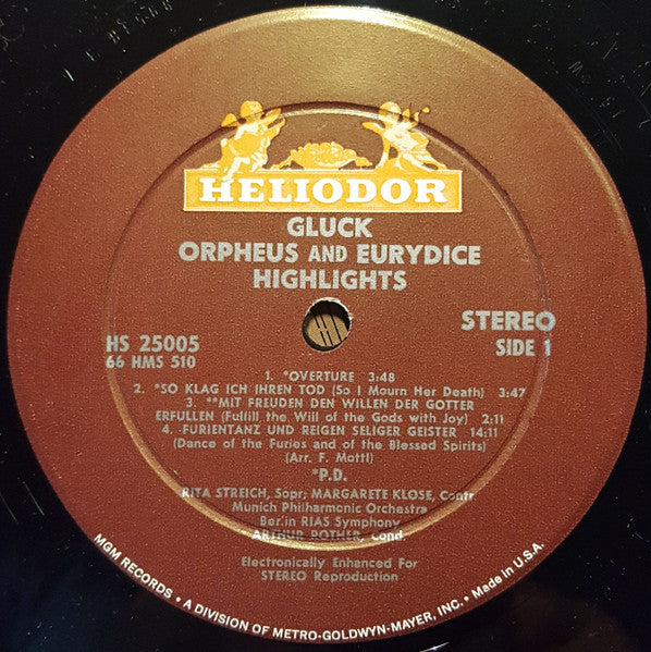Christoph Willibald Gluck - Rita Streich, Margarete Klose, Anny Schlemm, Berliner Philharmoniker & Münchner Philharmoniker, RIAS Symphonie-Orchester Berlin, Artur Rother : Orpheus And Eurydice (Highlights) (LP, Mono)