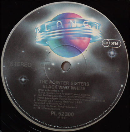 Pointer Sisters : Black & White (LP, Album)