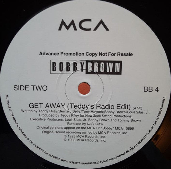 Bobby Brown : Get Away Vol. II (12", Promo)