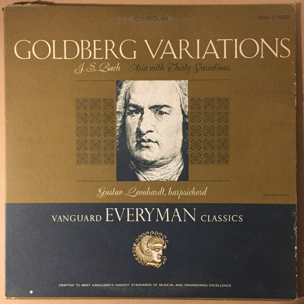 Gustav Leonhardt, Johann Sebastian Bach : Goldberg Variations - Aria With Thirty Variations (LP)