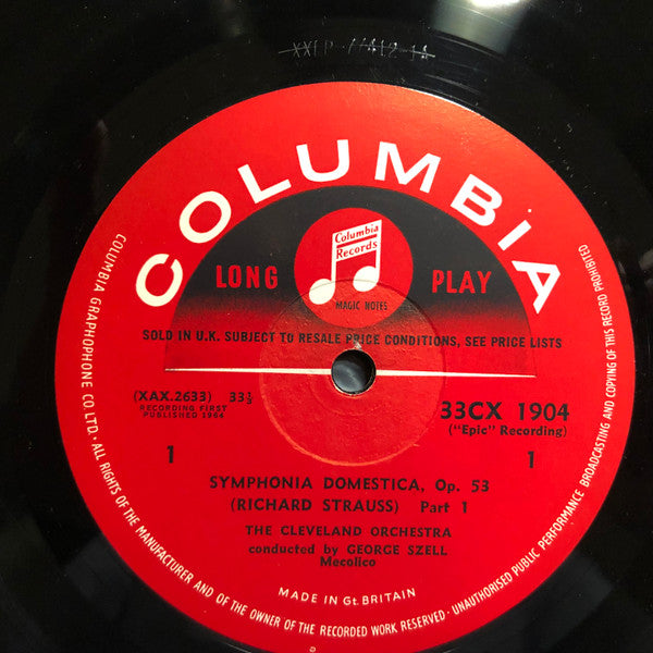 Richard Strauss, George Szell, The Cleveland Orchestra : Symphonia Domestica (LP, Album, Mono)