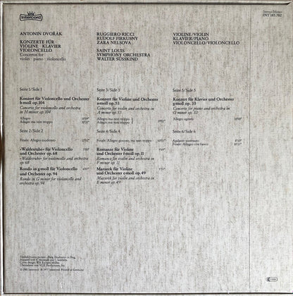 Antonín Dvořák / Saint Louis Symphony Orchestra, Walter Susskind, Zara Nelsova, Ruggiero Ricci, Rudolf Firkušný : Konzerte (3xLP + Box)