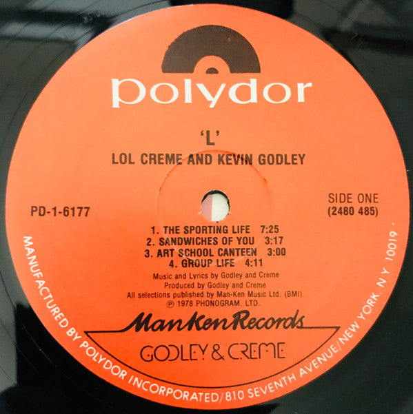 Godley & Creme : L (LP, Album)