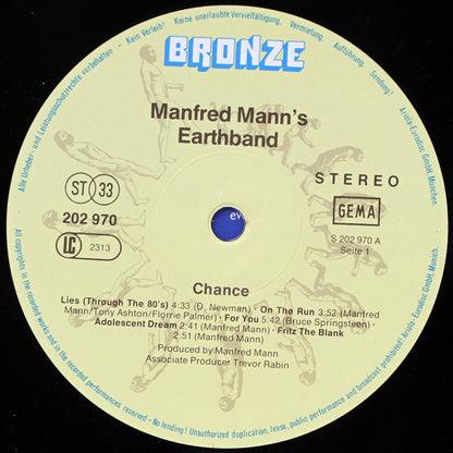 Manfred Mann's Earth Band : Chance (LP, Album, RP)