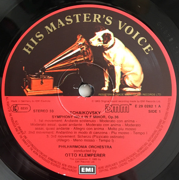 Otto Klemperer, Pyotr Ilyich Tchaikovsky - Philharmonia Orchestra : Symphonies Nos. 4, 5 & 6 "Pathetique" (2xLP, Comp)