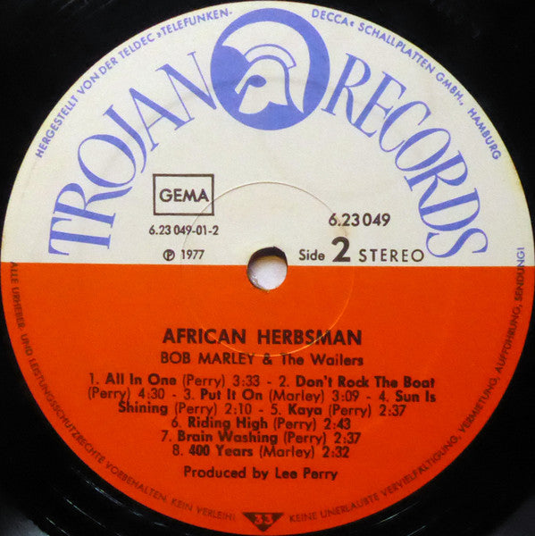 Bob Marley & The Wailers : African Herbsman (LP, Album, RE)
