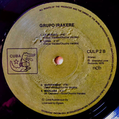 Irakere : Grupo Irakere (LP, Album, RE)