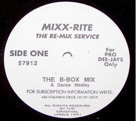 Various : The B-Box Mix / The Dance Classic Mega-Mix (12", Unofficial)