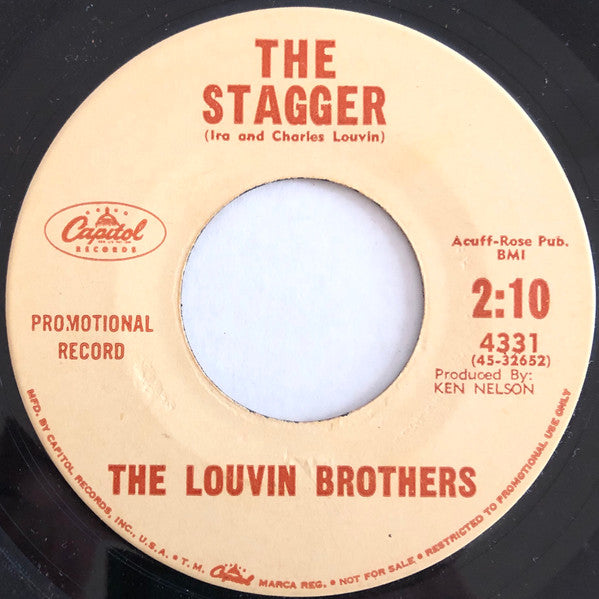 The Louvin Brothers : The Stagger (7", Single, Promo)