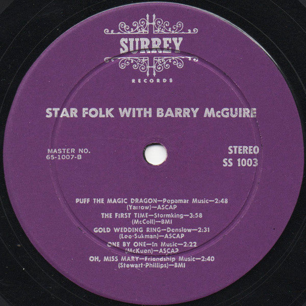 Barry McGuire : Star Folk With Barry McGuire And Featuring Members Of The New Christy Minstrels (LP, Comp)
