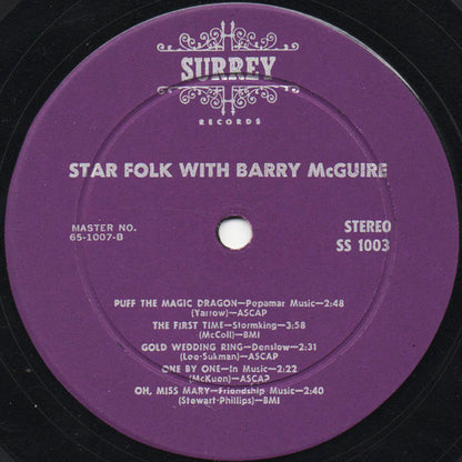 Barry McGuire : Star Folk With Barry McGuire And Featuring Members Of The New Christy Minstrels (LP, Comp)