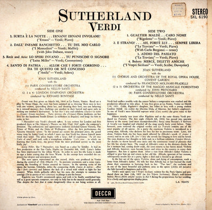 Joan Sutherland, Giuseppe Verdi : Joan Sutherland Sings Verdi (LP, Comp)