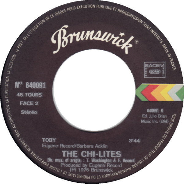 The Chi-Lites : You Don't Have To Go / Toby (7", Single)