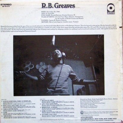 R.B. Greaves : R.B. Greaves (LP, Album, PR )