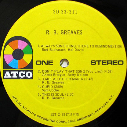 R.B. Greaves : R.B. Greaves (LP, Album, PR )