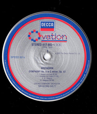Ludwig van Beethoven - Chicago Symphony Orchestra, Georg Solti : Symphonies 4 & 5 (LP, Album, Comp, RM)