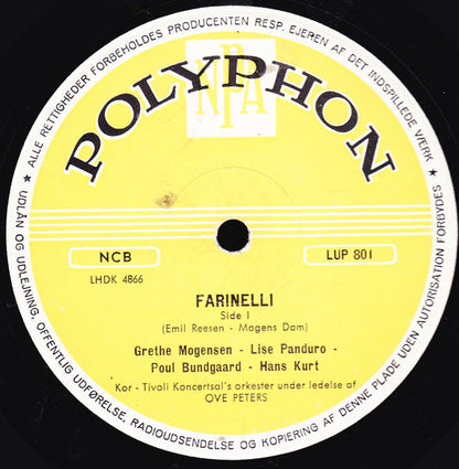 Various : Farinelli (10", Mono)