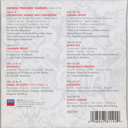 Georg Friedrich Händel : The Masterworks (Box, Comp + 30xCD)