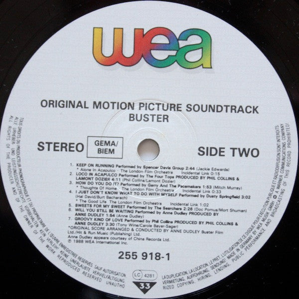 Various : Buster - Original Motion Picture Soundtrack (LP, Comp)