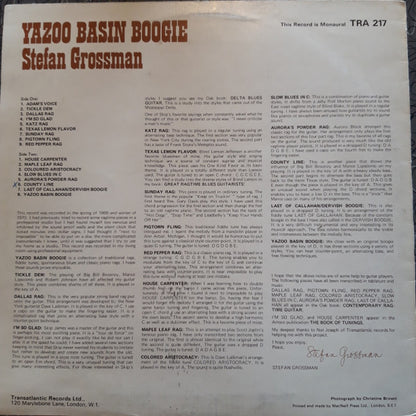 Stefan Grossman : Yazoo Basin Boogie (LP, Album)