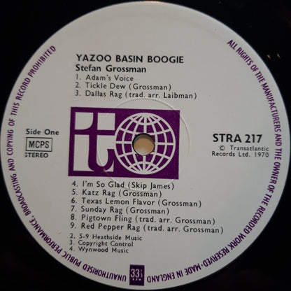 Stefan Grossman : Yazoo Basin Boogie (LP, Album)