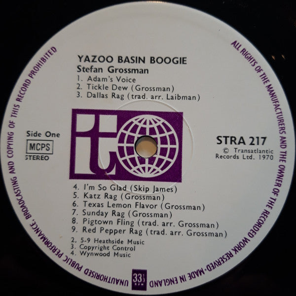 Stefan Grossman : Yazoo Basin Boogie (LP, Album)