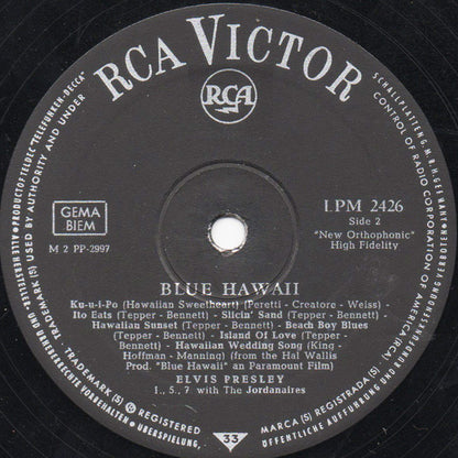 Elvis Presley : Blue Hawaii (LP, Album, Mono)