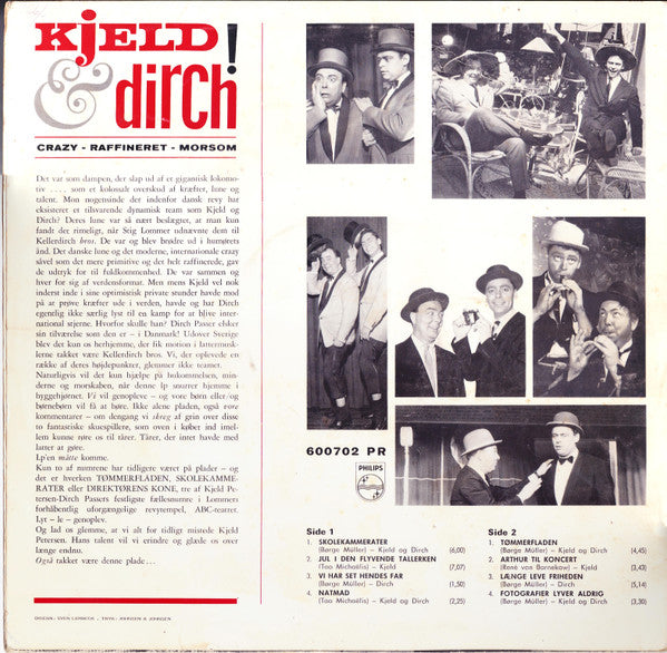 Kjeld & Dirch : Crazy  - Raffineret - Morsom (10", RE)