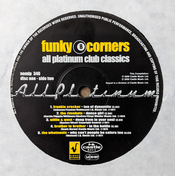 Various : Funky 8 Corners (All Platinum Club Classics) (2xLP, Comp)