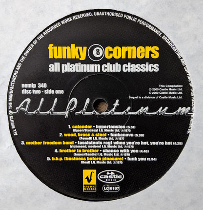 Various : Funky 8 Corners (All Platinum Club Classics) (2xLP, Comp)