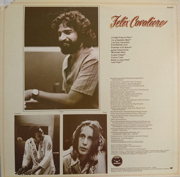 Felix Cavaliere : Felix Cavaliere (LP, Album, Ter)