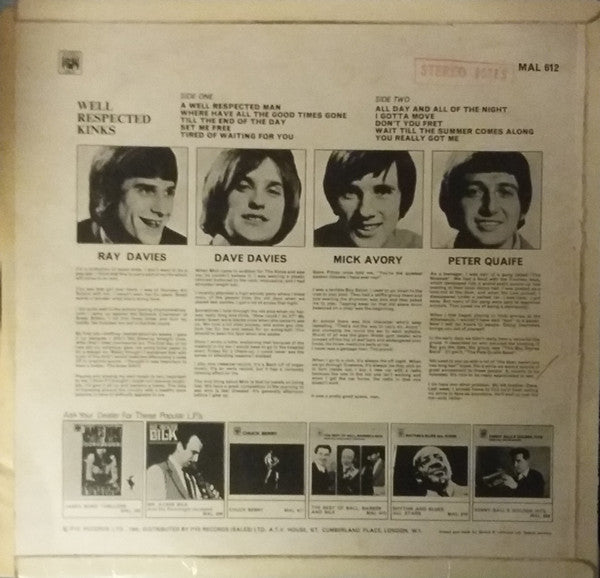 The Kinks : Well Respected Kinks (LP, Comp, Fli)