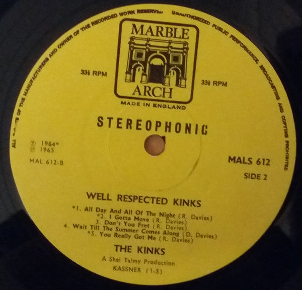 The Kinks : Well Respected Kinks (LP, Comp, Fli)