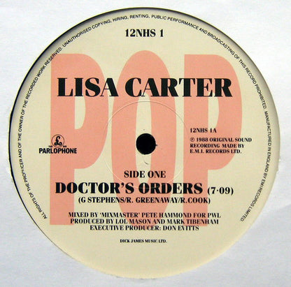 Lisa Carter : Doctor's Orders (12", Single)