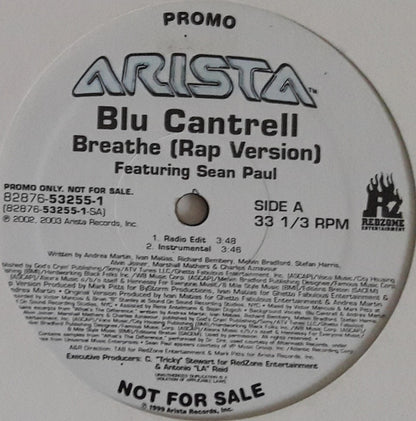 Blu Cantrell : Breathe (12", Single, Promo)