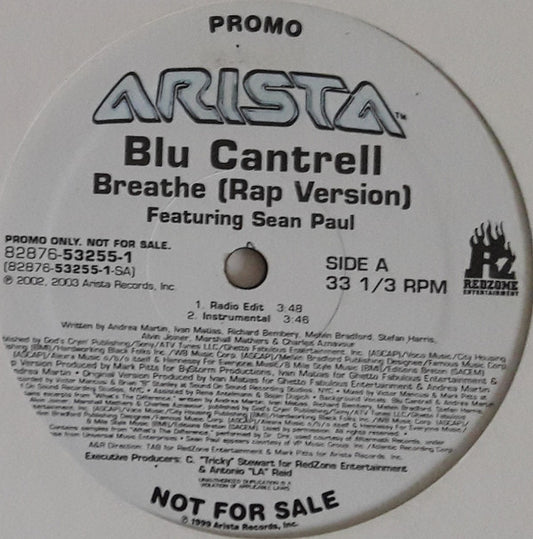 Blu Cantrell : Breathe (12", Single, Promo)