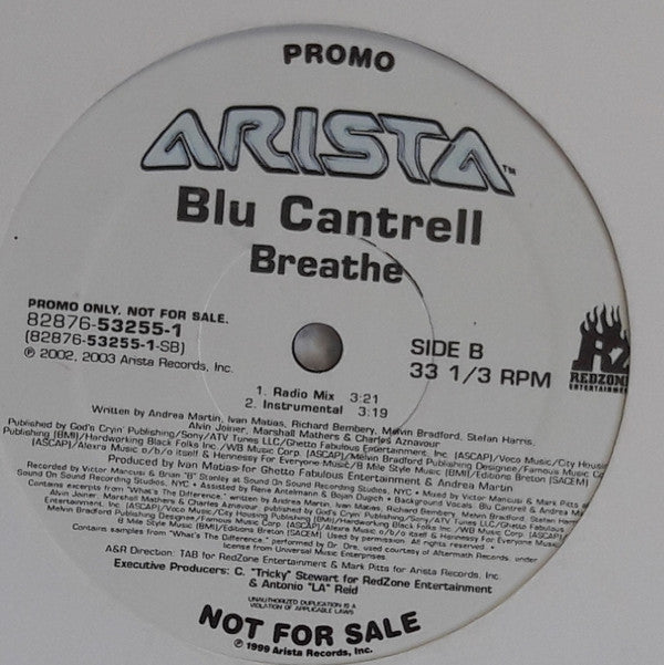 Blu Cantrell : Breathe (12", Single, Promo)