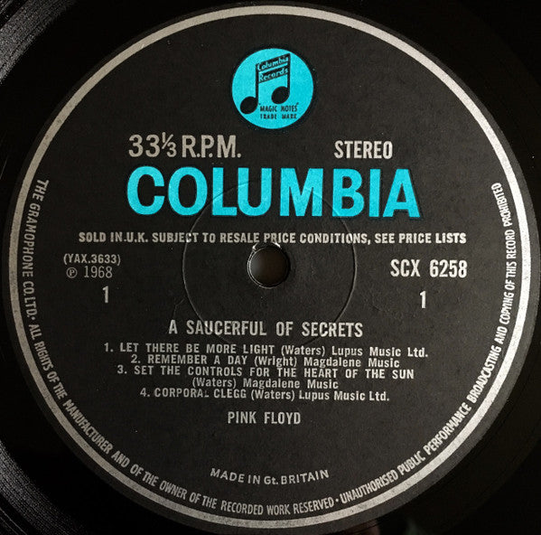 Pink Floyd : A Saucerful Of Secrets (LP, Album)
