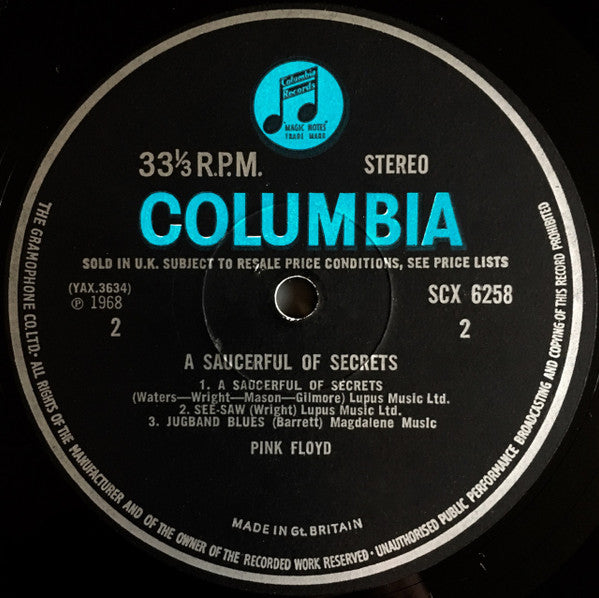 Pink Floyd : A Saucerful Of Secrets (LP, Album)