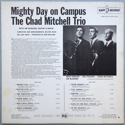 The Chad Mitchell Trio : Mighty Day On Campus (LP, Album, RP, Col)
