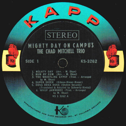 The Chad Mitchell Trio : Mighty Day On Campus (LP, Album, RP, Col)