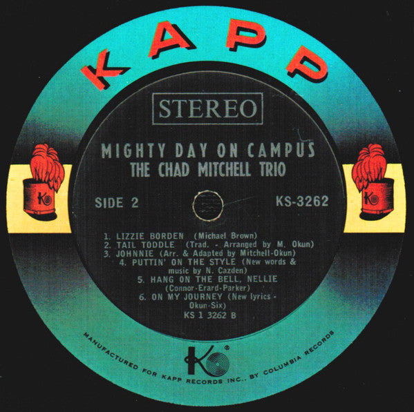 The Chad Mitchell Trio : Mighty Day On Campus (LP, Album, RP, Col)