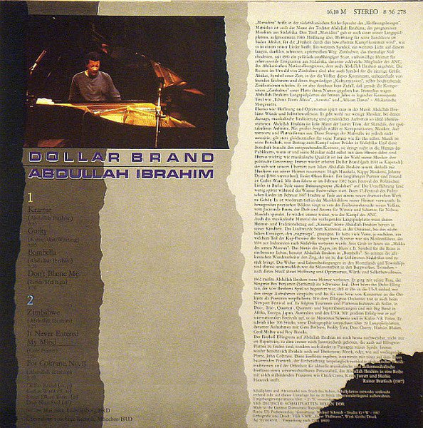 Dollar Brand / Abdullah Ibrahim : Dollar Brand / Abdullah Ibrahim (LP, Album, RE, Big)