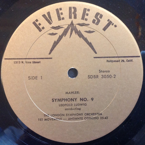 Gustav Mahler, Leopold Ludwig, London Symphony Orchestra : Symphony No. 9 In D Minor (2xLP, Album, RE)