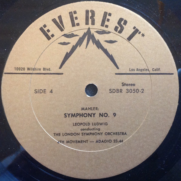 Gustav Mahler, Leopold Ludwig, London Symphony Orchestra : Symphony No. 9 In D Minor (2xLP, Album, RE)