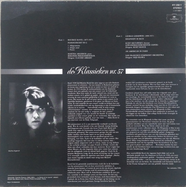 Martha Argerich, Maurice Ravel, George Gershwin : Pianoconcert In G - Rhapsody In Blue, An American in Paris (LP, Comp)