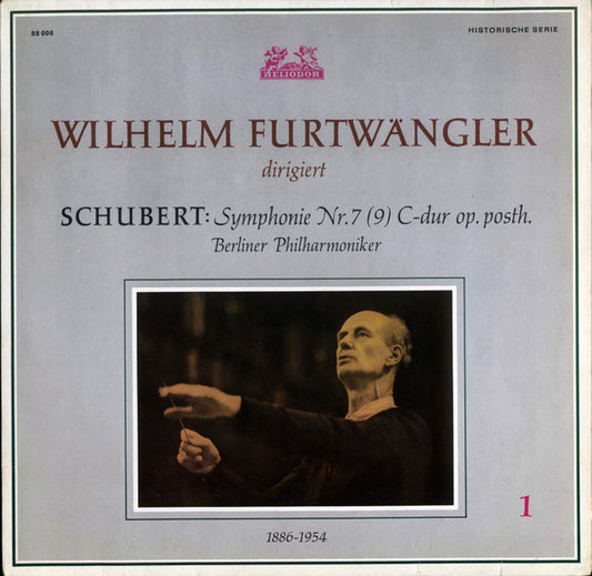 Franz Schubert / Wilhelm Furtwängler, Berliner Philharmoniker : Sinfonie Nr. 7 (9) C-dur Op. Posth. (LP, Mono, RE)